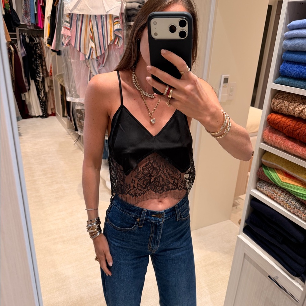 Sleek Black Lace Camisole by [Brand]
